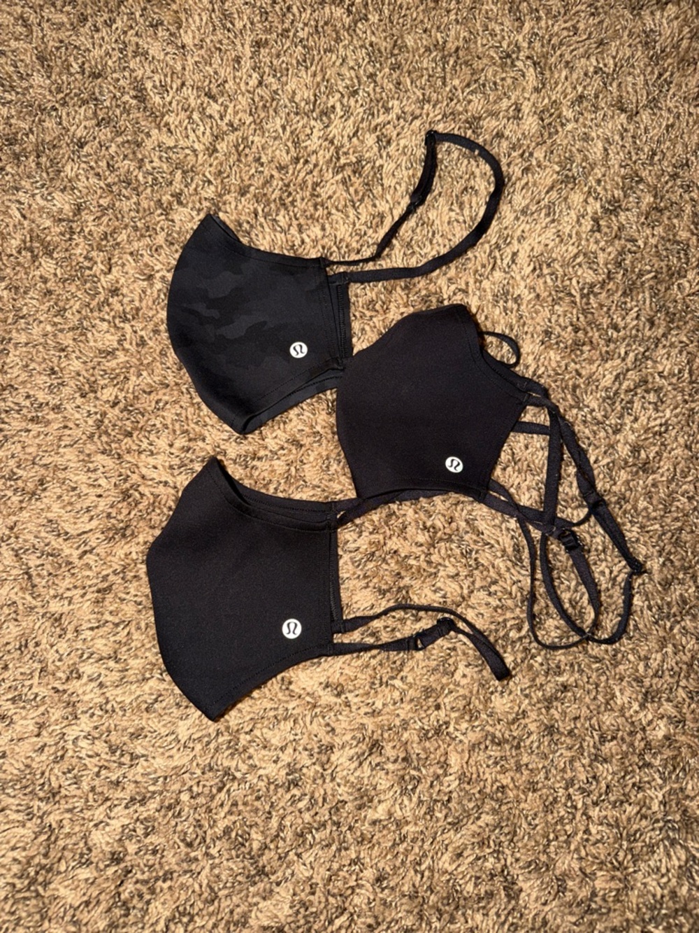 lululemon athletica Black Reusable Face Masks - Set of 3